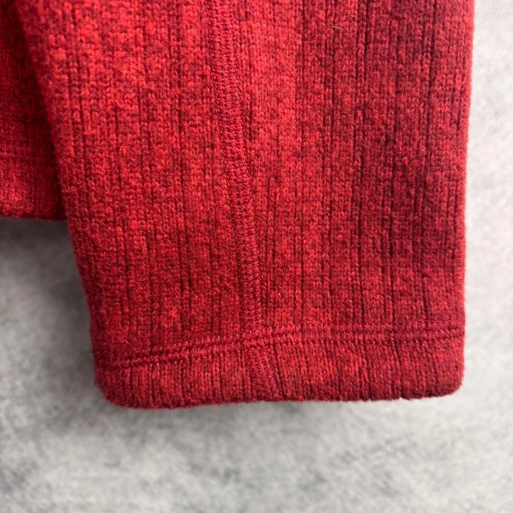 Patagonia‎ Women's Ribbed Knit Cables Full Zip Jacket in Cochineal Red Medium